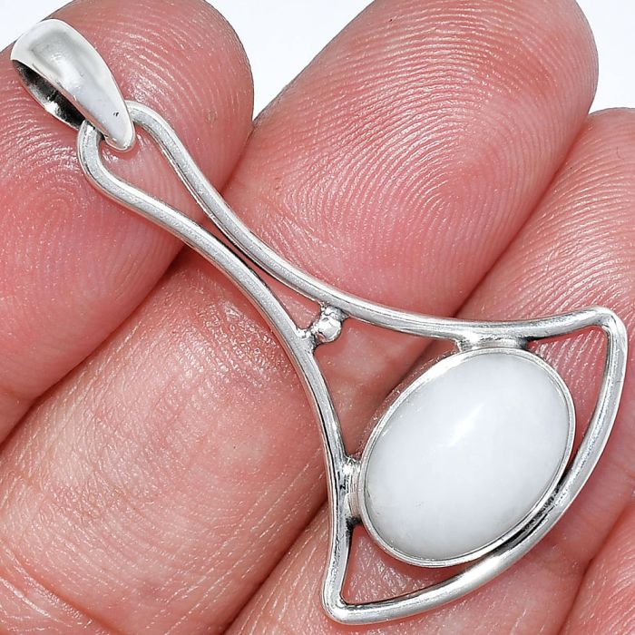 White Opal Pendant SDP152400 P-1574, 10x14 mm