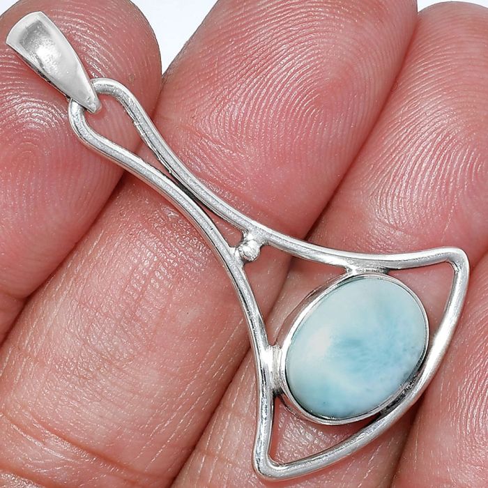 Larimar (Dominican Republic) Pendant SDP152402 P-1574, 9x12 mm