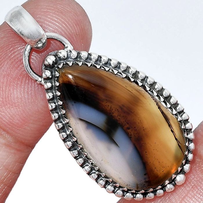 Montana Agate Pendant SDP152441 P-1312, 15x26 mm