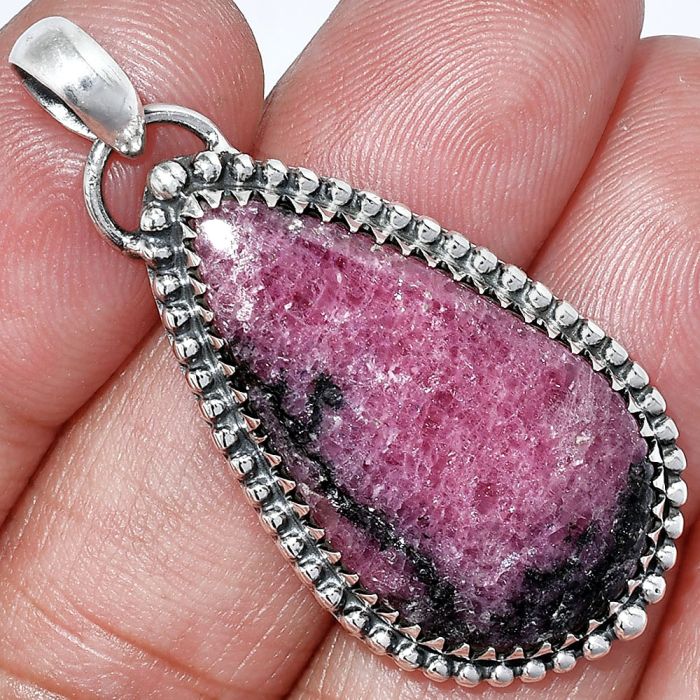 Rhodonite Pendant SDP152459 P-1312, 17x30 mm