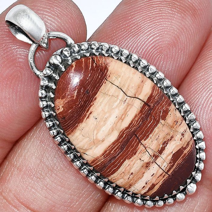 Snake Skin Jasper Pendant SDP152460 P-1312, 17x26 mm