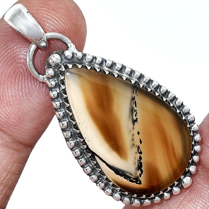 Montana Agate Pendant SDP152464 P-1312, 16x26 mm