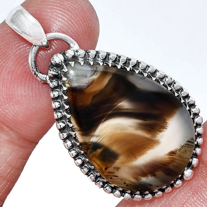 Montana Agate Pendant SDP152471 P-1312, 18x26 mm