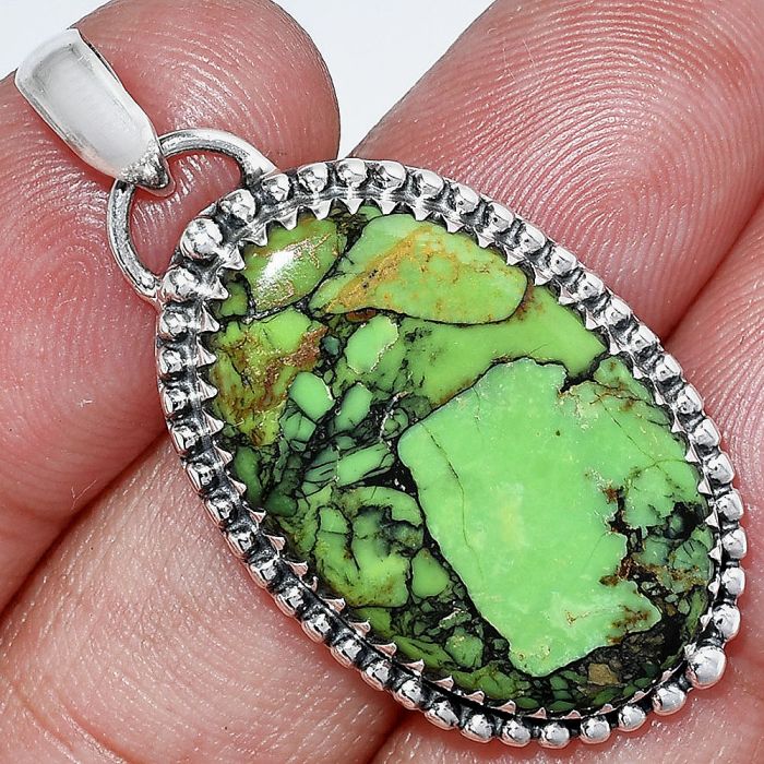 Green Matrix Turquoise Pendant SDP152483 P-1312, 17x27 mm