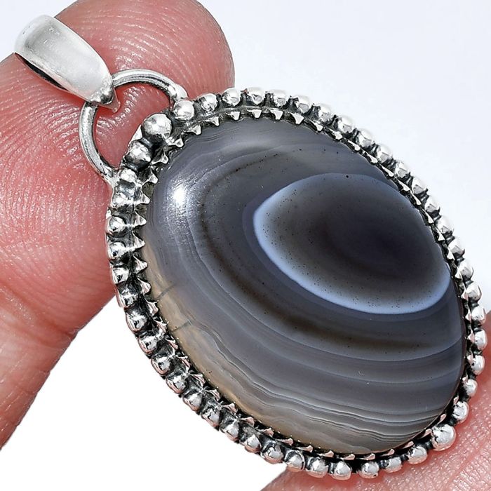 Banded Onyx Pendant SDP152484 P-1312, 19x27 mm