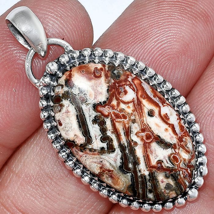 Leopard Skin Jasper Pendant SDP152496 P-1312, 16x26 mm