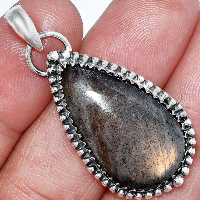 Purple Labradorite Pendant SDP152506 P-1312, 15x26 mm