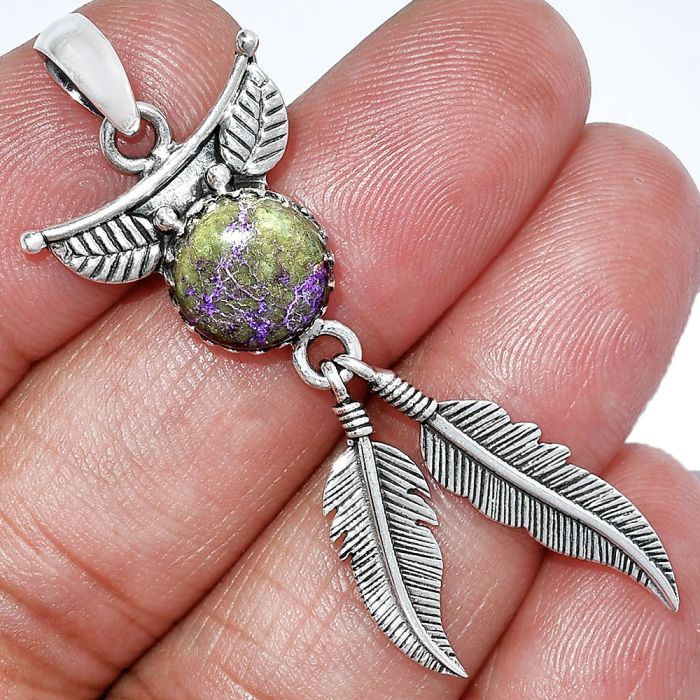 Feather - Purpurite Pendant SDP152938 P-1284, 10x10 mm