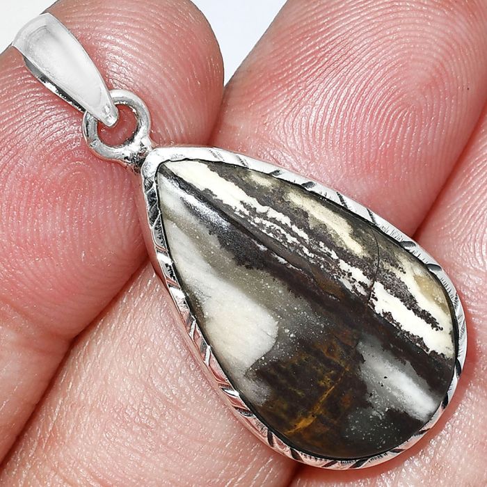 Outback Jasper Pendant SDP153026 P-1079, 15x25 mm