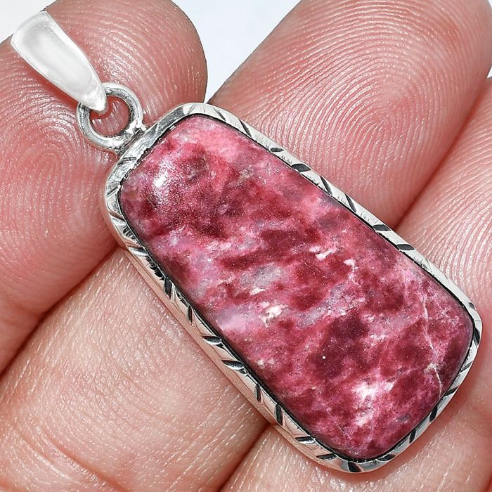 Pink Thulite Pendant SDP153058 P-1079, 14x28 mm