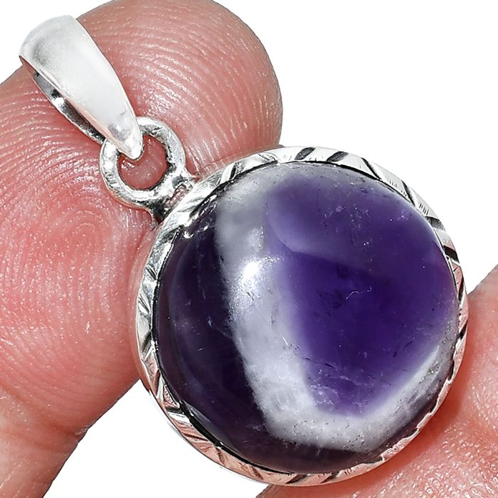 Chevron Amethyst Pendant SDP153062 P-1079, 16x16 mm