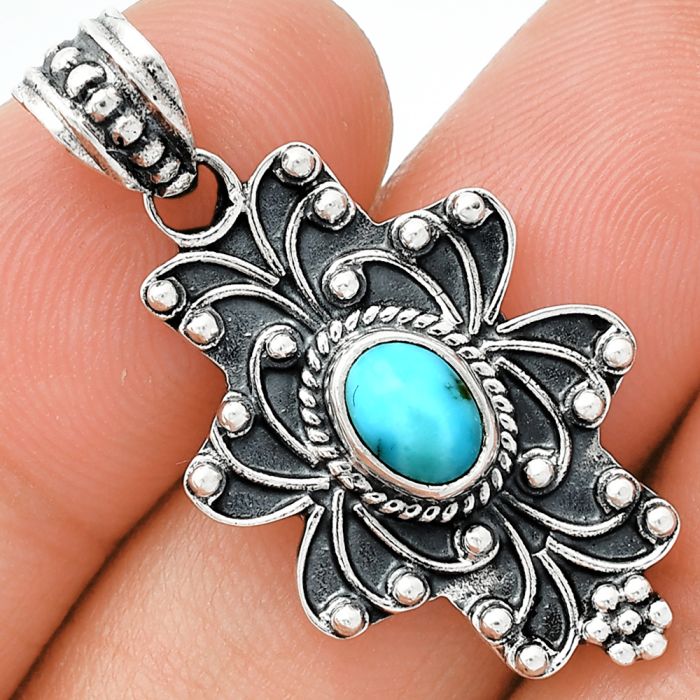 Sleeping Beauty Turquoise Pendant SDP153083 P-1558, 7x5 mm