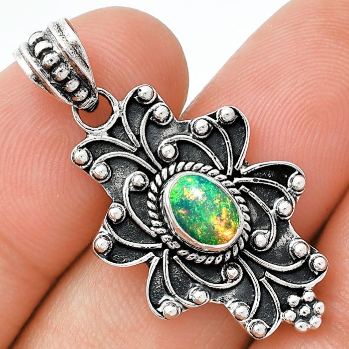 Ethiopian Opal Pendant SDP153097 P-1558, 7x5 mm