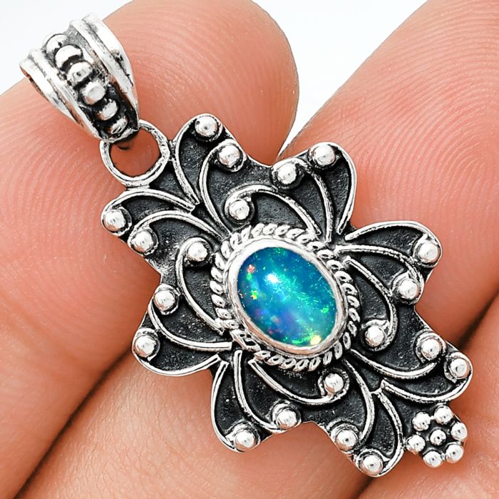 Ethiopian Opal Pendant SDP153099 P-1558, 7x5 mm