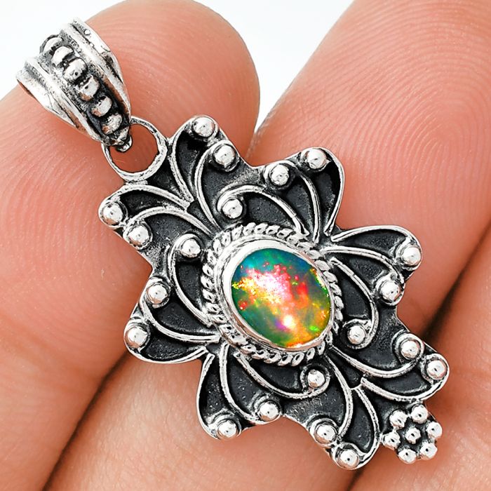 Ethiopian Opal Pendant SDP153101 P-1558, 7x5 mm