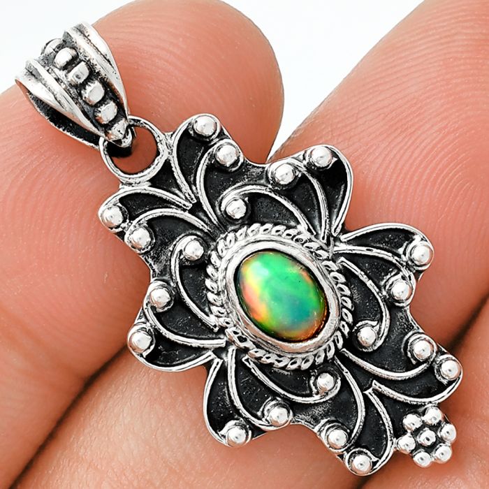 Ethiopian Opal Pendant SDP153102 P-1558, 7x5 mm