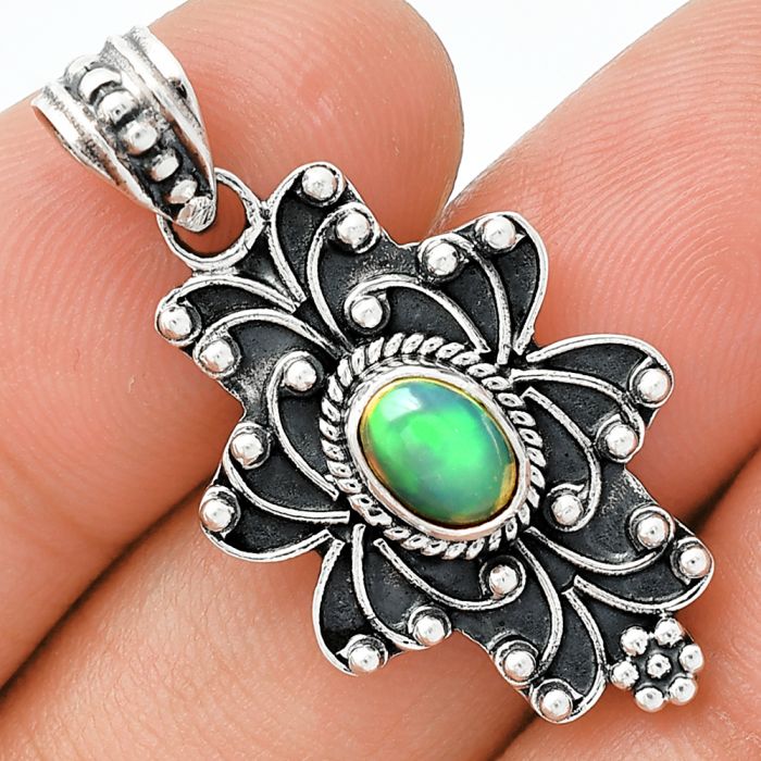 Ethiopian Opal Pendant SDP153103 P-1558, 7x5 mm