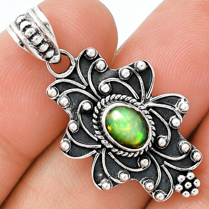 Ethiopian Opal Pendant SDP153111 P-1558, 7x5 mm