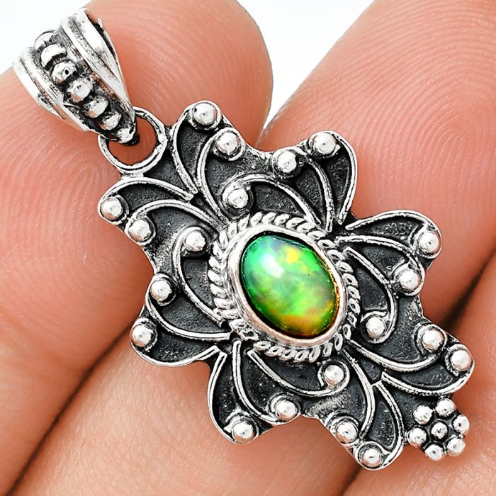 Ethiopian Opal Pendant SDP153112 P-1558, 7x5 mm