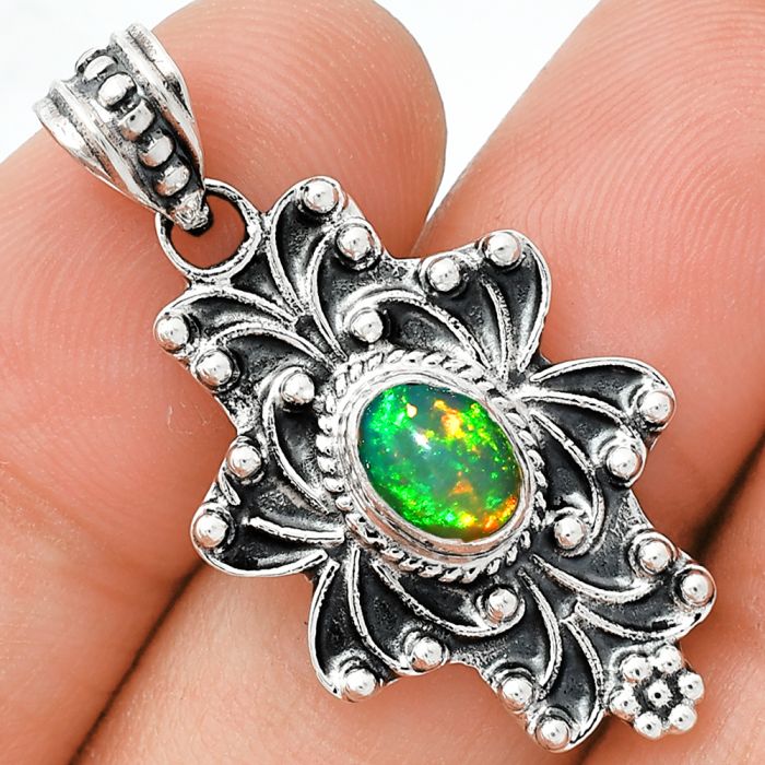 Ethiopian Opal Pendant SDP153158 P-1558, 7x5 mm