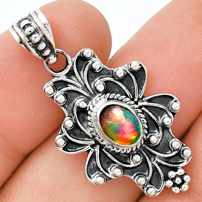 Ethiopian Opal Pendant SDP153162 P-1558, 7x5 mm