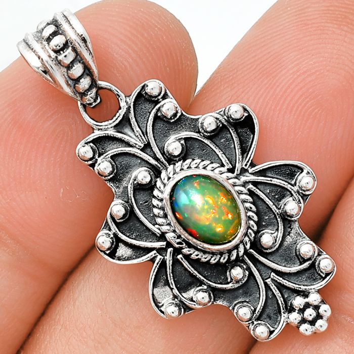 Ethiopian Opal Pendant SDP153163 P-1558, 7x5 mm