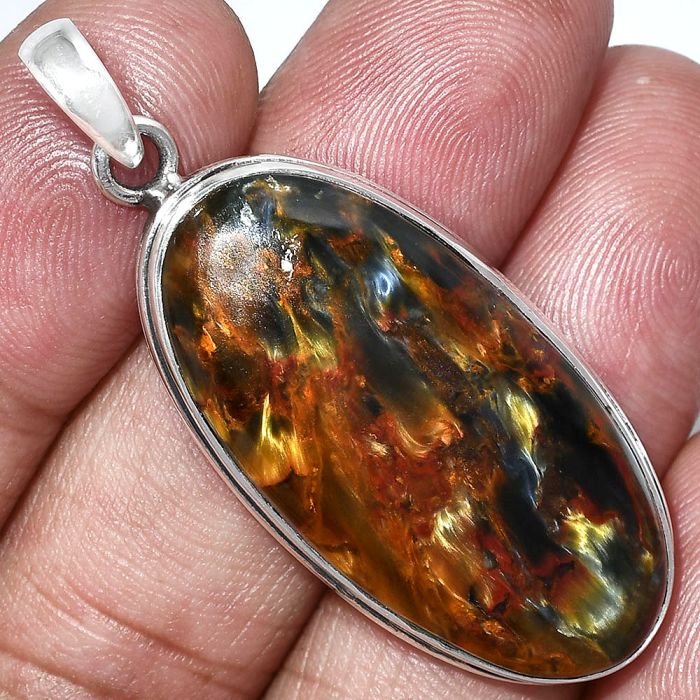 Pietersite Pendant SDP153188 P-1124, 17x35 mm