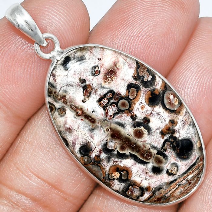 Leopard Skin Jasper Pendant SDP153224 P-1001, 22x34 mm