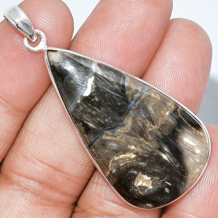 Bat Cave Jasper Pendant SDP153232 P-1001, 23x42 mm