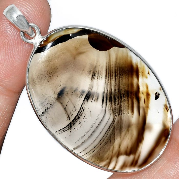 Montana Agate Pendant SDP153243 P-1001, 28x40 mm