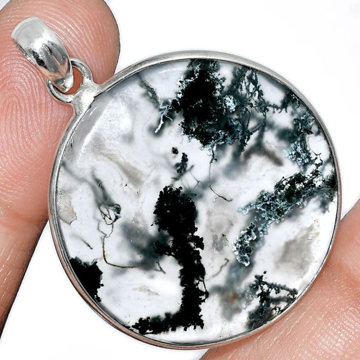 Horse Canyon Moss Agate Pendant SDP153257 P-1001, 30x30 mm