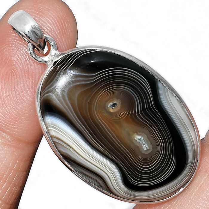 Banded Onyx Pendant SDP153261 P-1001, 20x31 mm