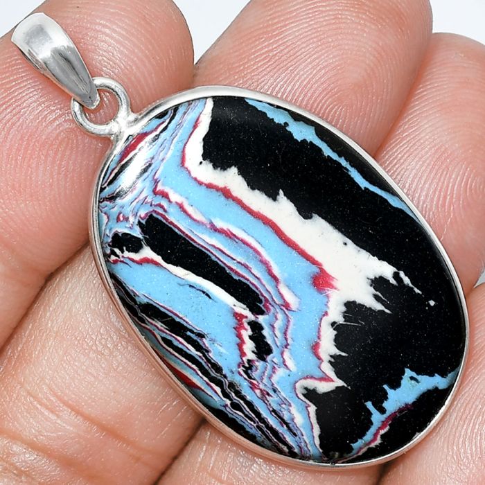 Fordite Detroit Agate Pendant SDP153267 P-1001, 23x35 mm