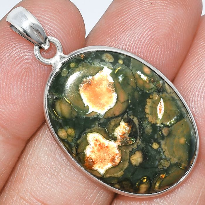 Unakite Pendant SDP153278 P-1001, 20x28 mm