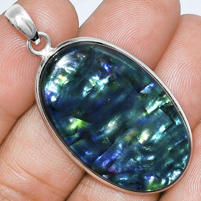 Dichroic Glass Pendant SDP153284 P-1001, 21x35 mm