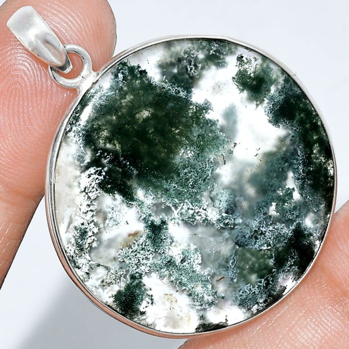 Horse Canyon Moss Agate Pendant SDP153287 P-1001, 33x33 mm