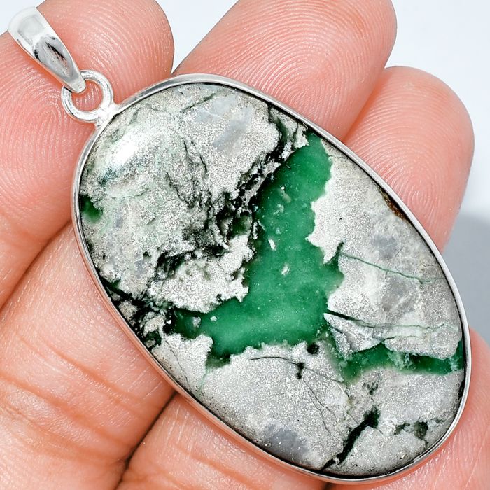 Utah Variscite Pendant SDP153310 P-1001, 26x43 mm