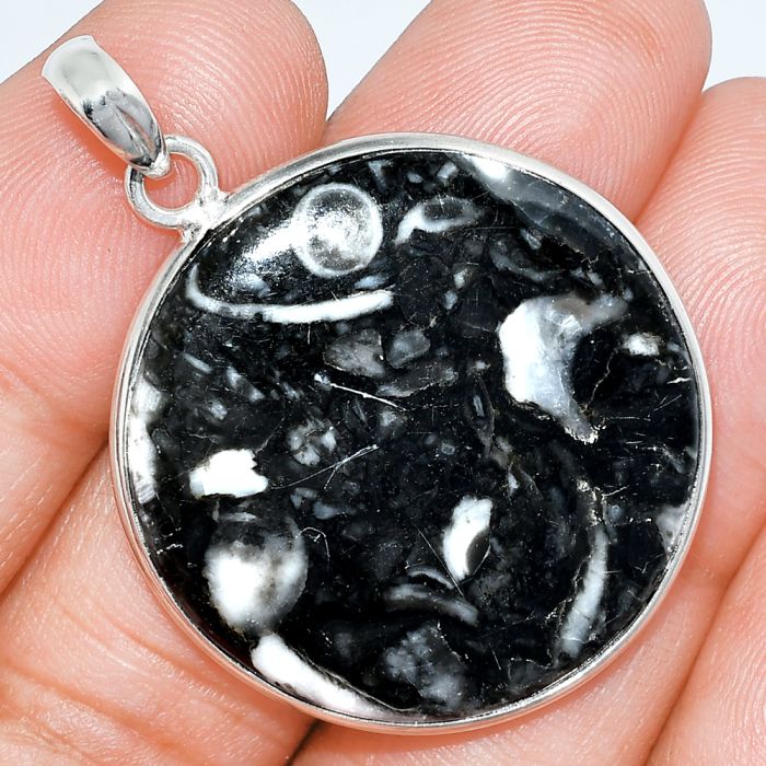 Mexican Cabbing Fossil Pendant SDP153321 P-1001, 30x30 mm