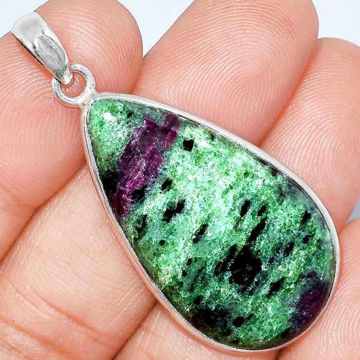 Ruby Zoisite Pendant SDP153345 P-1001, 20x36 mm