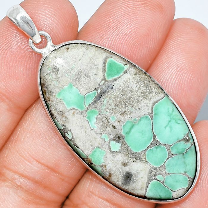 Utah Variscite Pendant SDP153351 P-1001, 22x41 mm