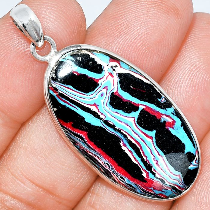 Fordite Detroit Agate Pendant SDP153393 P-1001, 18x34 mm