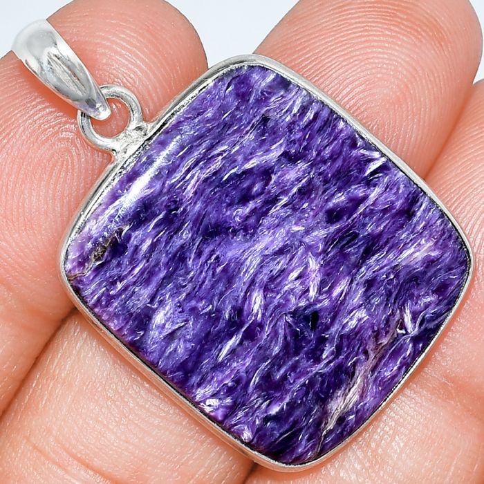 Siberian Charoite Pendant SDP153412 P-1001, 23x26 mm