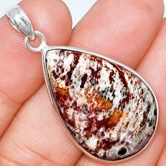 Leopard Skin Jasper Pendant SDP153413 P-1001, 20x31 mm