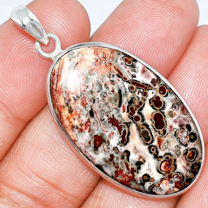 Leopard Skin Jasper Pendant SDP153452 P-1001, 20x34 mm