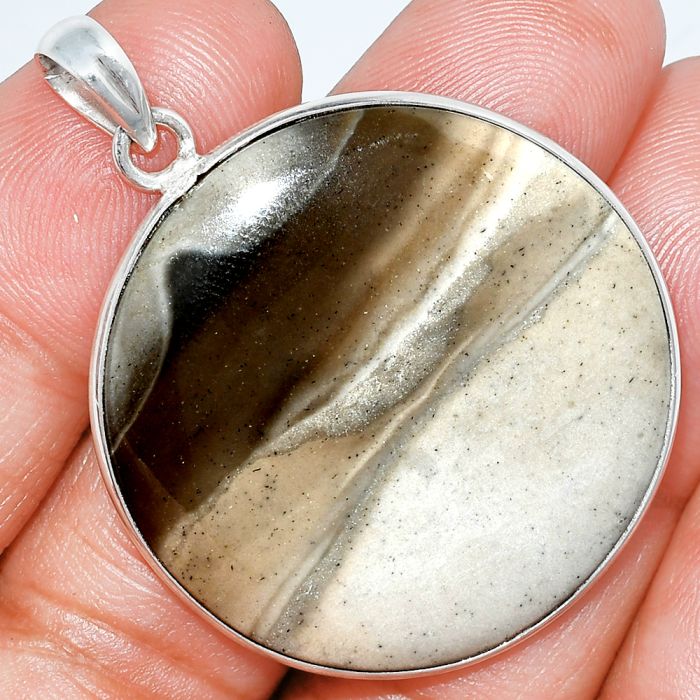 Flint Stone Pendant SDP153465 P-1001, 33x33 mm