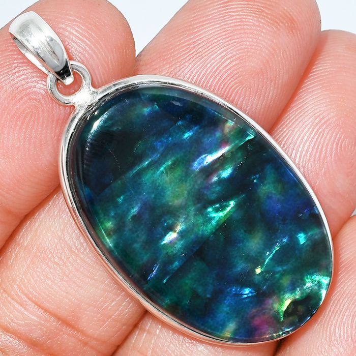 Dichroic Glass Pendant SDP153470 P-1001, 21x34 mm