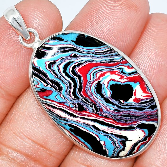 Fordite Detroit Agate Pendant SDP153478 P-1001, 23x35 mm