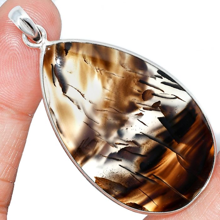 Montana Agate Pendant SDP153508 P-1001, 26x44 mm