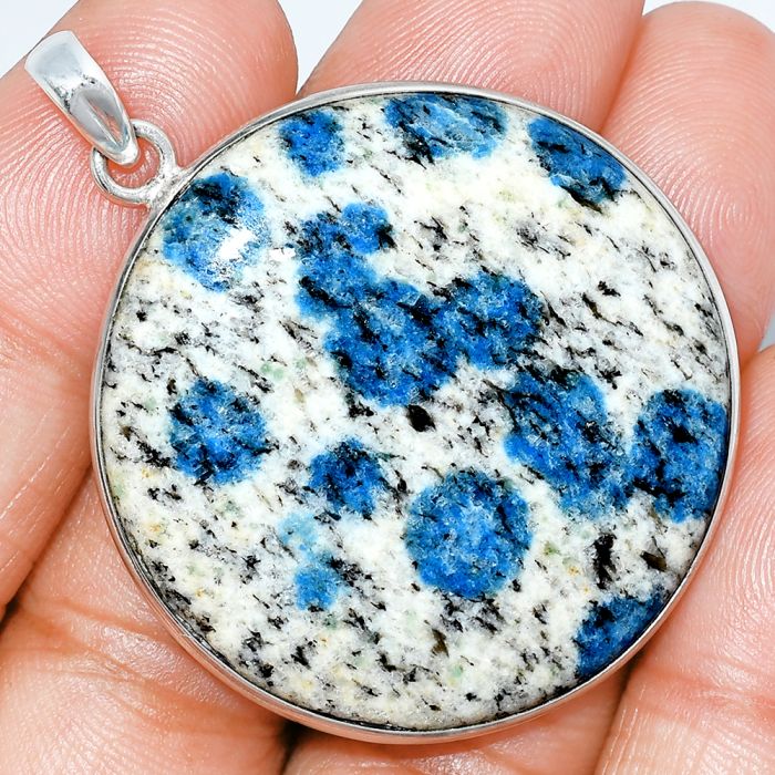 K2 Blue - Azurite In Quartz Pendant SDP153532 P-1001, 36x36 mm