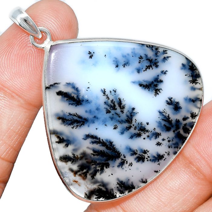 Robinson Ranch Plume Agate Pendant SDP153535 P-1001, 39x41 mm